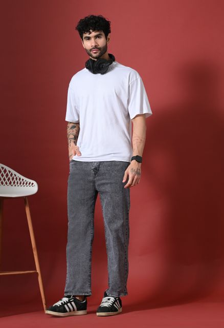 DENROX DENIM Men Straight Fit Mid Rise Grey Jeans - Image 7