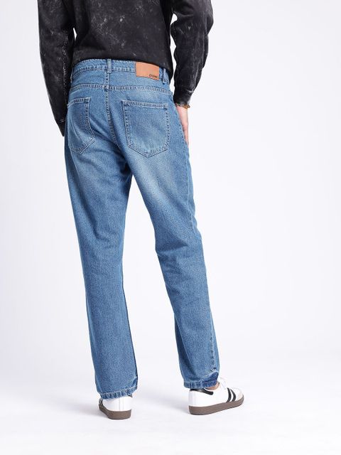 Glitchez Men Loose Fit Mid Rise Blue Jeans - Image 7