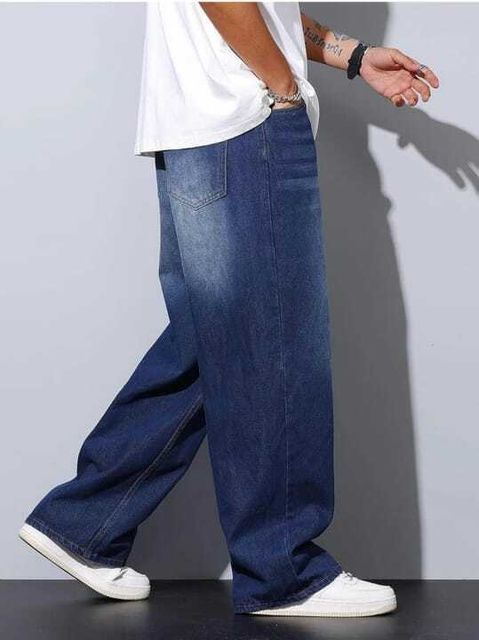 BOLD & BARE Men Straight Fit Mid Rise Dark Blue Jeans - Image 8