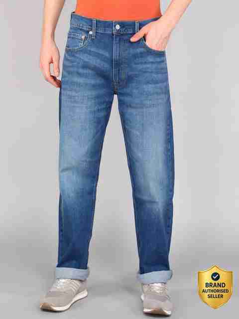 LEVI'S Men Straight Fit Mid Rise Blue Jeans - Image 5