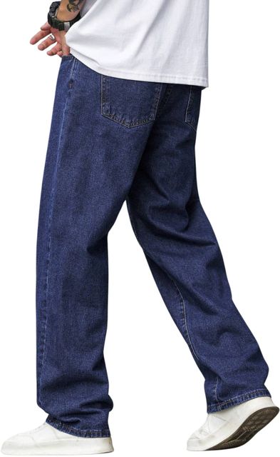 OFTEN LOOK Men Loose Fit Mid Rise Dark Blue Jeans - Image 8
