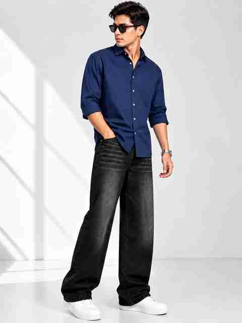 BLACK REY Men Straight Fit Mid Rise Black Jeans - Image 4