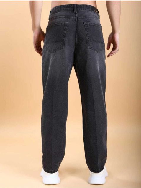RKDENIM Men Wide Leg Mid Rise Dark Grey Jeans - Image 6