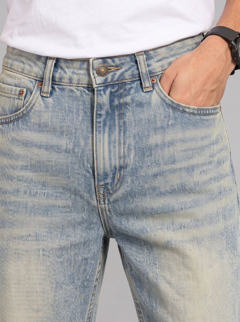 Ambrane Men Boot-Leg Mid Rise Light Blue Jeans - Image 7