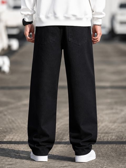 ARTVISION Men Loose Fit Mid Rise Black Jeans - Image 7