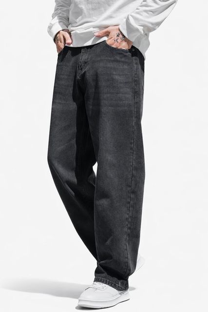 ZARUME Men Loose Fit Mid Rise Grey Jeans - Image 7