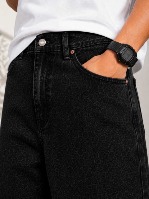 WOMANLACE Boys & Girls Wide Leg Low Rise Black Jeans - Image 8