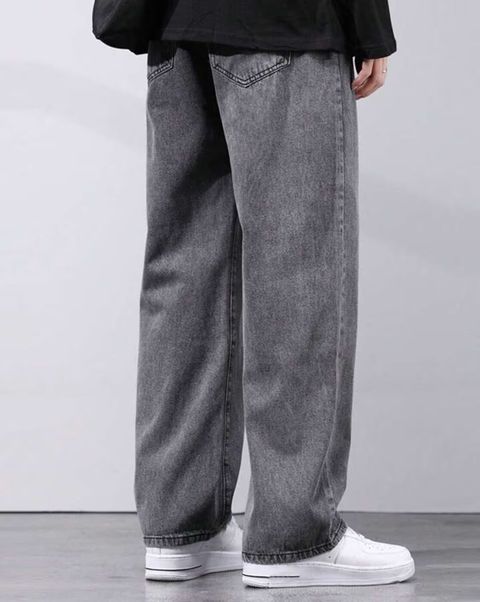 METRONAUT Men Loose Fit Mid Rise Dark Grey Jeans - Image 3