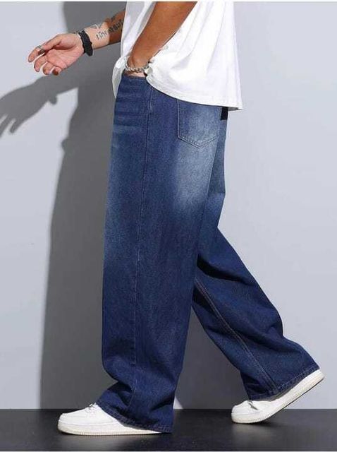 BOLD & BARE Men Straight Fit Mid Rise Dark Blue Jeans - Image 7