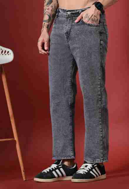 DENROX DENIM Men Straight Fit Mid Rise Grey Jeans - Image 4