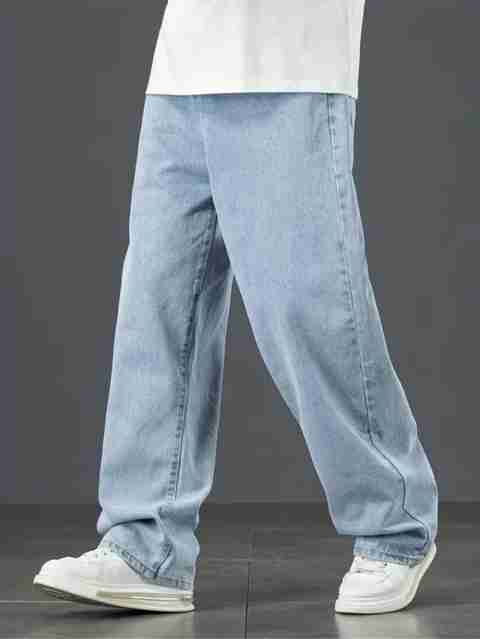 METRONAUT Men Loose Fit Mid Rise Light Blue Jeans - Image 5