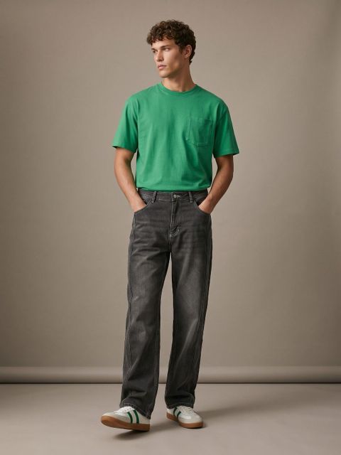 Glitchez Men Relaxed Fit Mid Rise Grey Jeans - Image 5