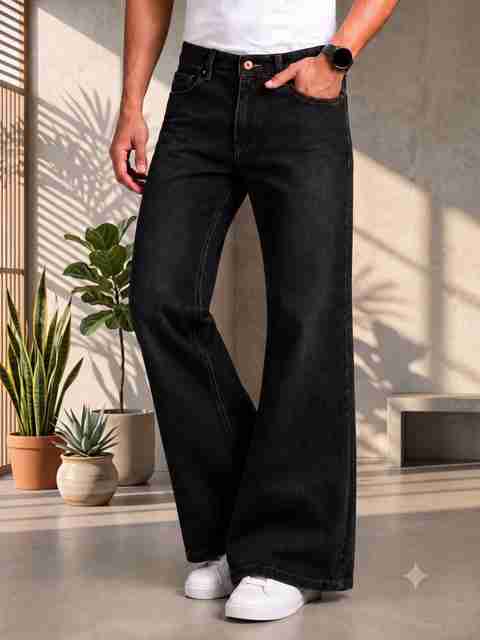 PODGE Men Boot-Leg Mid Rise Black Jeans - Image 5