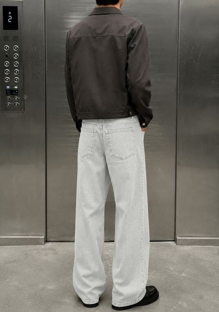 Plus91 Men Boot-Leg Mid Rise Grey Jeans - Image 3