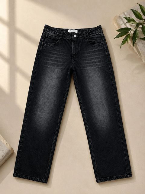 BLACK REY Men Straight Fit Mid Rise Black Jeans - Image 8