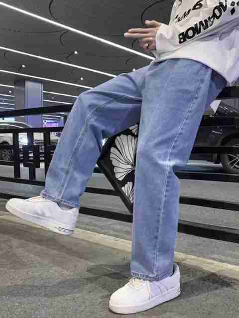 Sobbers Men Straight Fit Mid Rise Light Blue Jeans - Image 5
