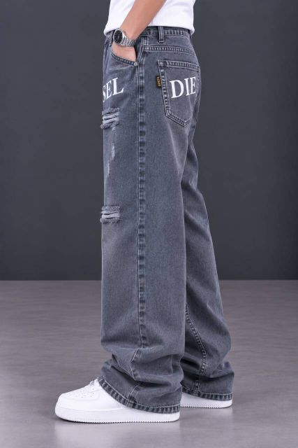 Sayra Ecom Men Baggy Fit Mid Rise Grey Jeans - Image 4