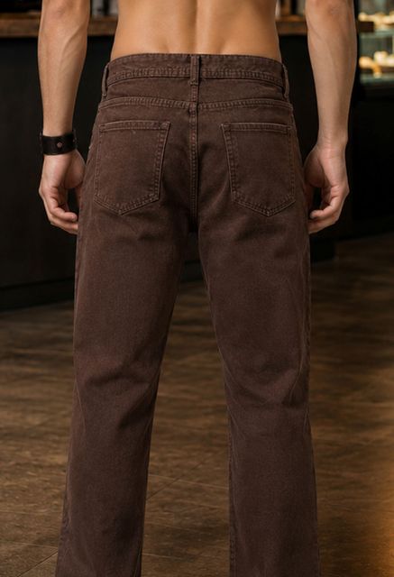 Jeancherry Men Regular Mid Rise Brown Jeans - Image 6