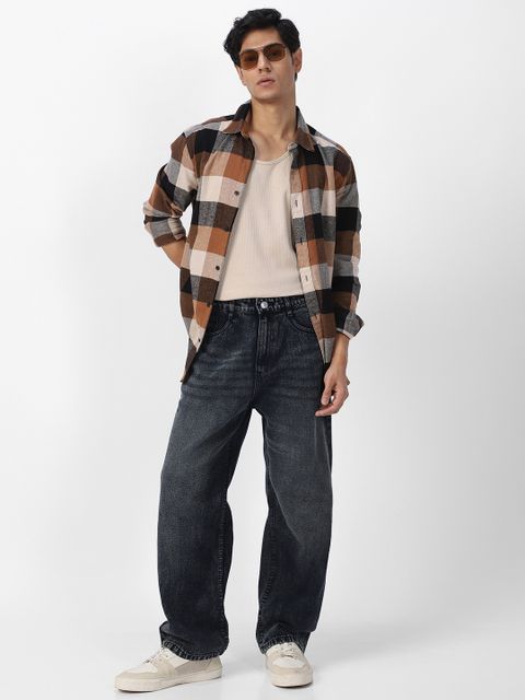 Urbano Fashion Men Loose Fit Mid Rise Black Jeans - Image 8