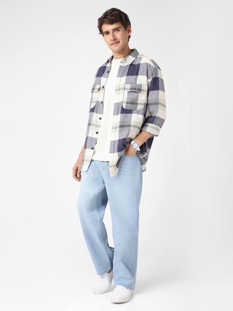 Urbano Fashion Men Loose Fit Mid Rise Light Blue Jeans - Image 8
