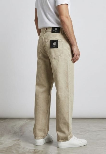 EATHIC Men Relaxed Fit Mid Rise Beige Jeans - Image 6