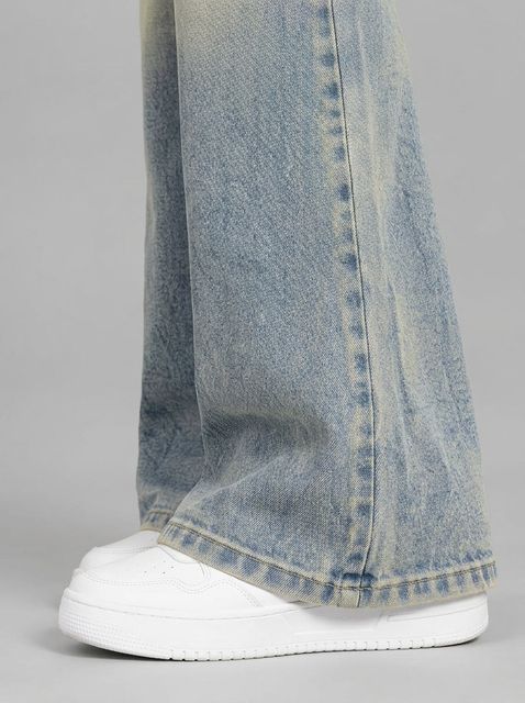 Ambrane Men Boot-Leg Mid Rise Light Blue Jeans - Image 8