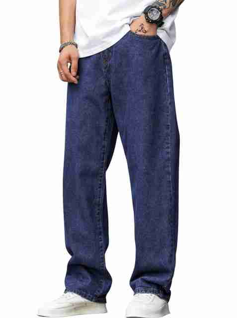 OFTEN LOOK Men Loose Fit Mid Rise Dark Blue Jeans - Image 2