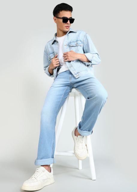LEVI'S Men Tapered Fit Mid Rise Light Blue Jeans - Image 6