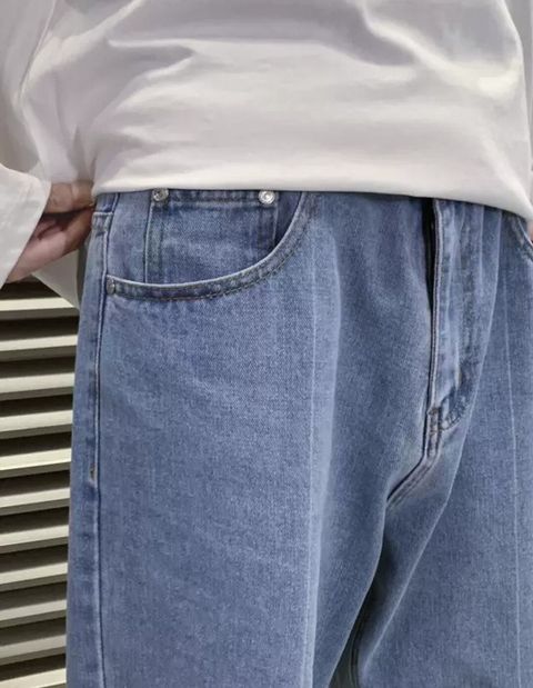 Sobbers Men Straight Fit Mid Rise Light Blue Jeans - Image 8