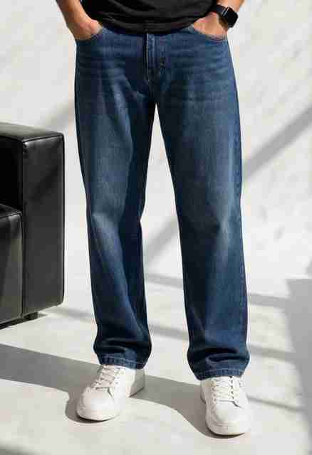 mevan Men Straight Fit Mid Rise Blue Jeans - Image 2