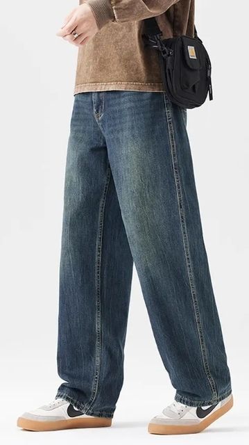 UPLIVA Men Wide Leg High Rise Blue Jeans - Image 6