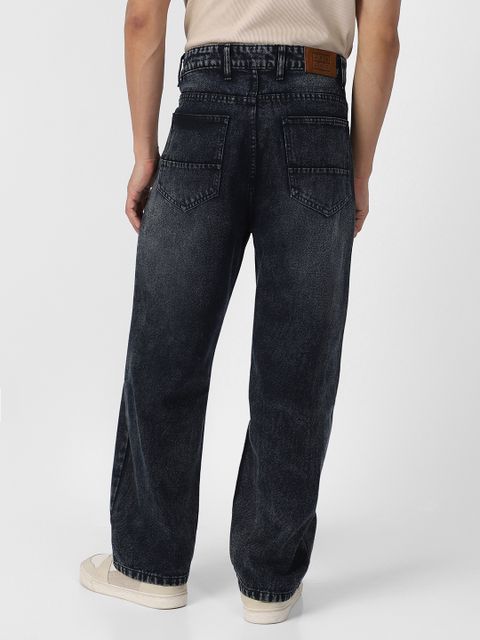 Urbano Fashion Men Loose Fit Mid Rise Black Jeans - Image 7