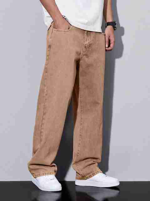 METRONAUT Men Straight Fit High Rise Brown Jeans - Image 3
