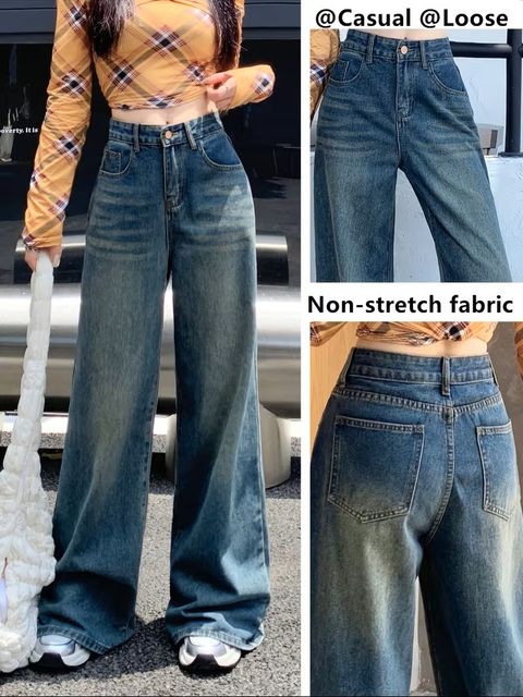 HUNTER & HAYES Women Baggy Fit High Rise Blue Jeans - Image 5