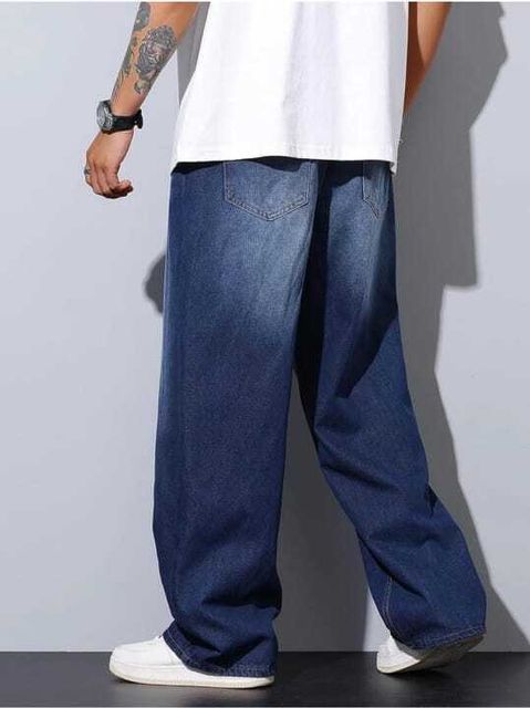 BOLD & BARE Men Straight Fit Mid Rise Dark Blue Jeans - Image 6