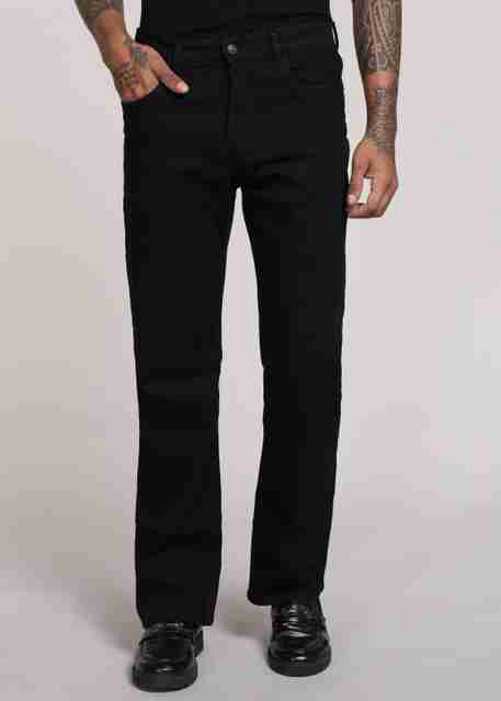 INDIAN TERRAIN Men Boot-Leg Mid Rise Black Jeans - Image 5