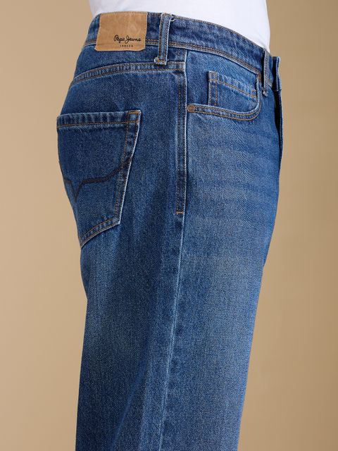 Pepe Jeans Men Relaxed Fit Mid Rise Blue Jeans - Image 7