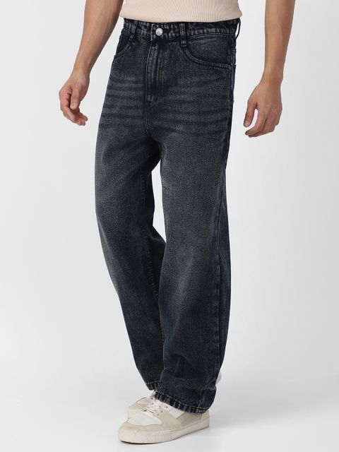 Urbano Fashion Men Loose Fit Mid Rise Black Jeans - Image 6
