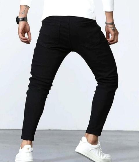Dawson Men Slim Mid Rise Black Jeans - Image 4