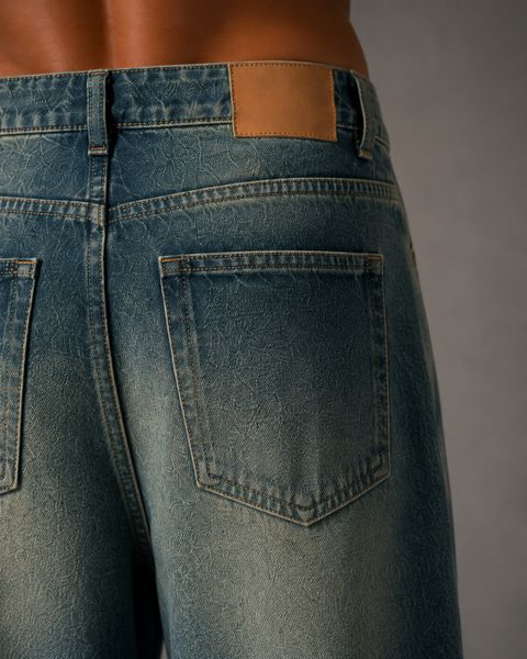 sanedi Men Baggy Fit High Rise Green Jeans - Image 7