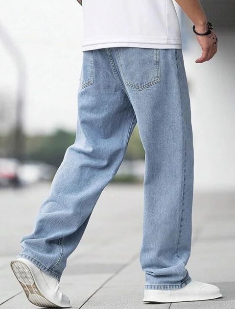 Playfeel Men Boot-Leg Mid Rise Light Blue Jeans - Image 5