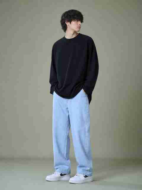 DENIM LOOK Men Loose Fit Mid Rise Light Blue Jeans - Image 5