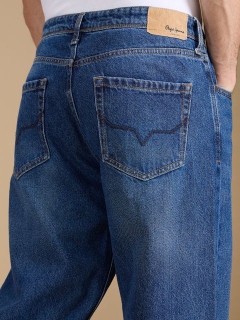 Pepe Jeans Men Relaxed Fit Mid Rise Blue Jeans - Image 6