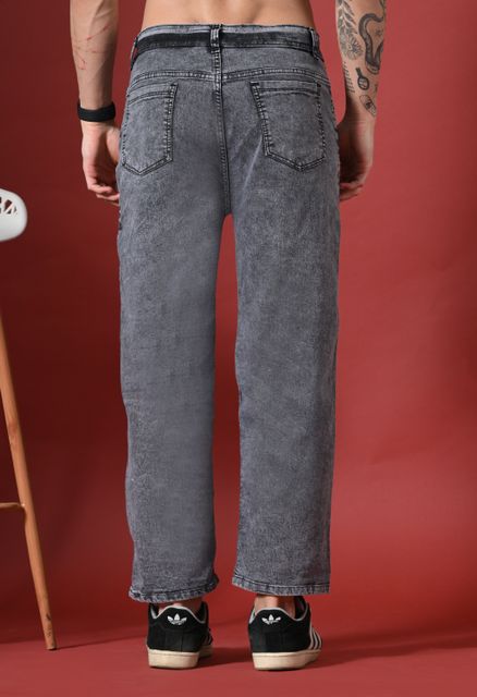 DENROX DENIM Men Straight Fit Mid Rise Grey Jeans - Image 5