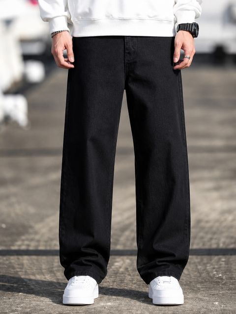 ARTVISION Men Loose Fit Mid Rise Black Jeans - Image 6