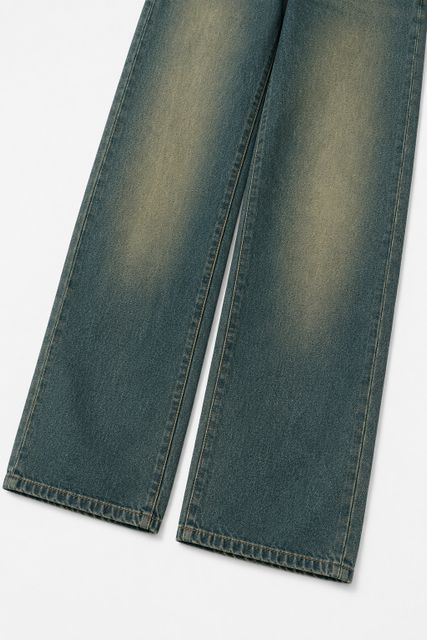sanedi Men Baggy Fit High Rise Green Jeans - Image 8