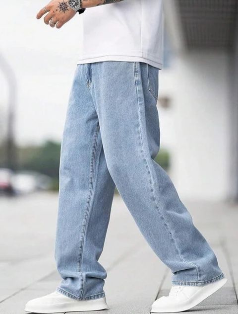 Playfeel Men Boot-Leg Mid Rise Light Blue Jeans - Image 8