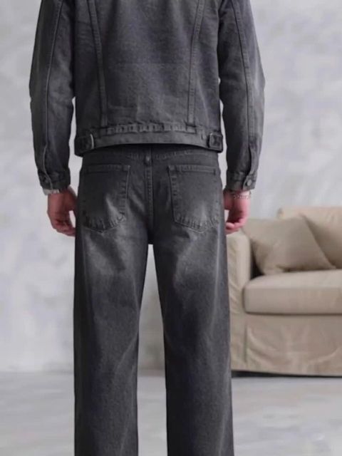 Yagan Men Baggy Fit Mid Rise Black Jeans - Image 7