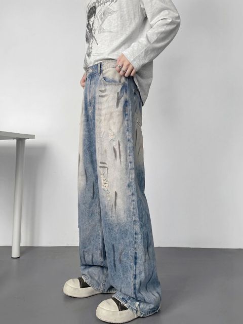 Suo Men Straight Fit Mid Rise Blue Jeans - Image 7