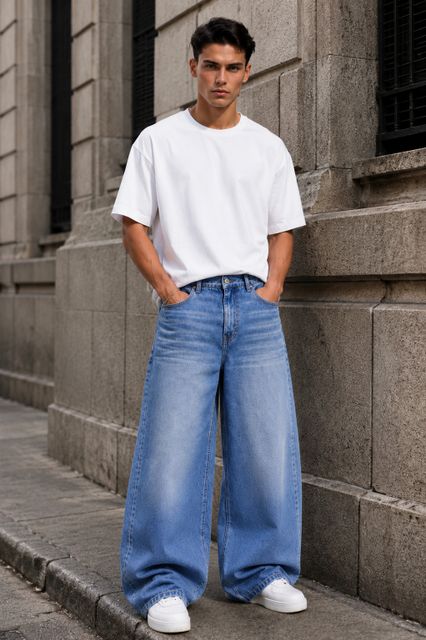 M Q Denim Men Loose Fit Mid Rise Blue Jeans - Image 8